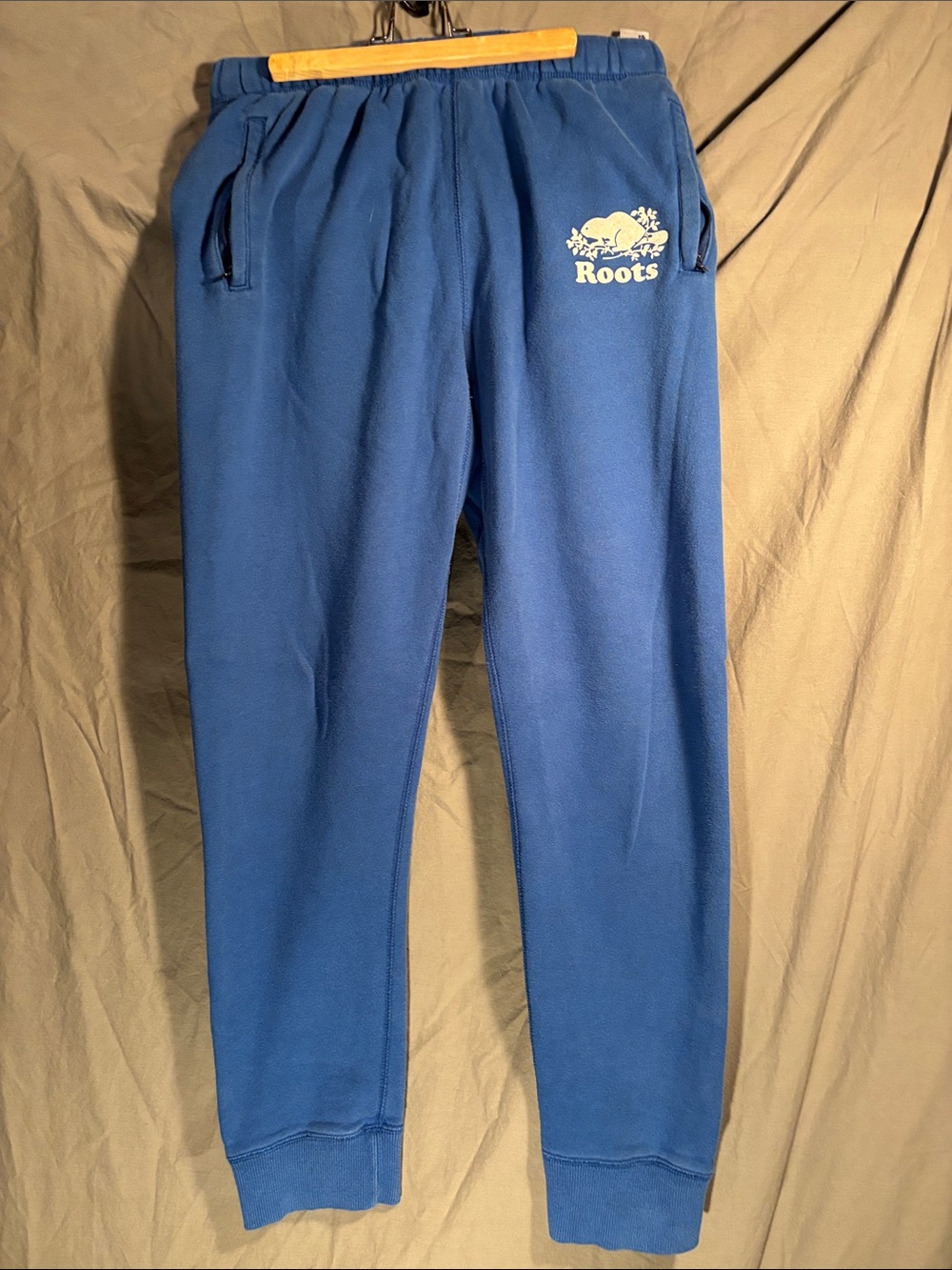 Roots Kids Royal Blue Logo Joggers